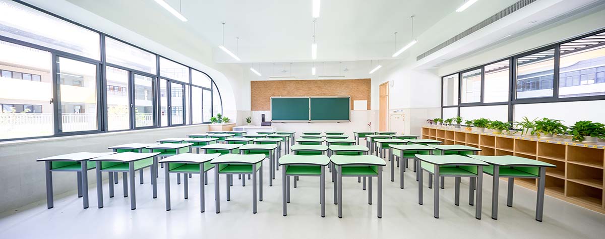 minimal calming classroom